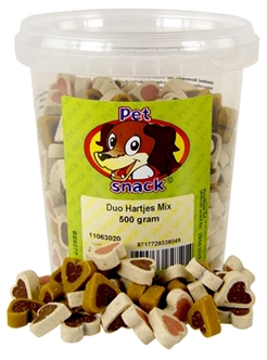 PetSnack Duo Hartjesmix Trainers 500gr.